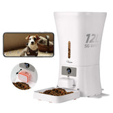 Muffy SKYMEE 12L smart automatic dog feeder for large breeds with camera and 5G WiFi connectivity.