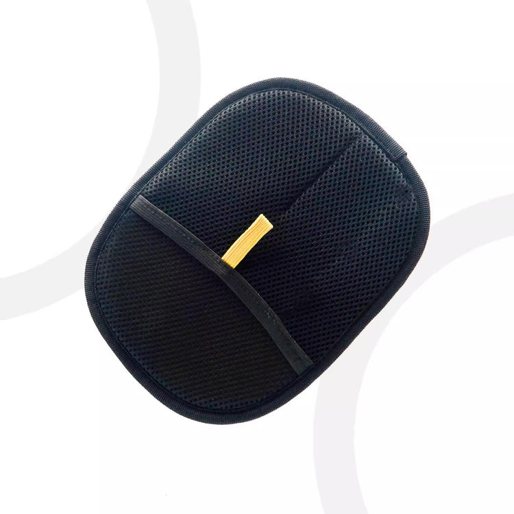 Muffy pet hair removal gloves showing soft silicone bristles for grooming and removing pet hair from fur.
