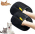 Muffy pet hair removal gloves with textured silicone surface for easy grooming and removing pet hair from clothing and furniture.