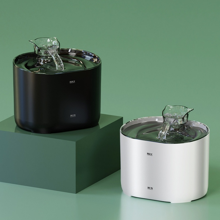 Muffy American Standard Cat Water Fountain with 24pcs, featuring a sleek design and flowing water for pets.