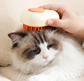 Muffy avocado green USB pet brush with soft bristles for gentle grooming of dogs and cats.