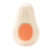 Muffy avocado green USB pet brush showing bristles and ergonomic handle for grooming cats and dogs.