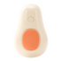 Muffy avocado green USB pet brush showing bristles and ergonomic handle for grooming cats and dogs.
