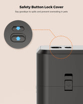 Black Muffy Pet Intelligent Automatic Feeder with Wi-Fi connectivity for easy remote feeding management.