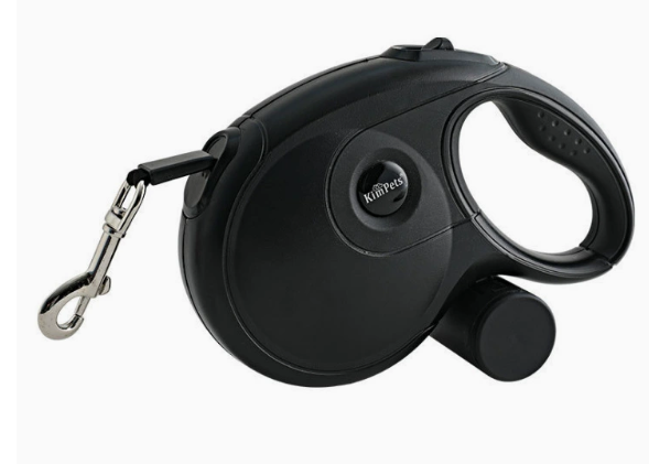 Blue Muffy automatic retractable leash for household pets, 5 meters, with a comfortable handle and durable design.
