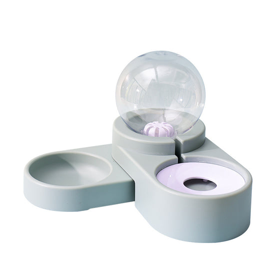 Blue Muffy automatic pet water bowl with a sleek design, providing fresh water for cats and dogs.