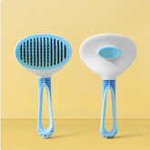 Blue Muffy pet hair removal comb with coarse needles, 19x10cm, designed for effective grooming and removing pet hair.