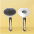 Muffy blue pet hair removal comb with coarse needles, 19x10cm, designed for grooming and removing loose pet fur.