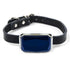 Blue Muffy GPS pet tracker collar for dogs, designed for lost pet location tracking and easy outdoor use.