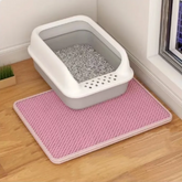Brown Muffy double-layer cat litter mat with textured surface, measuring 70 x 120 cm, designed to trap litter and keep floors clean.