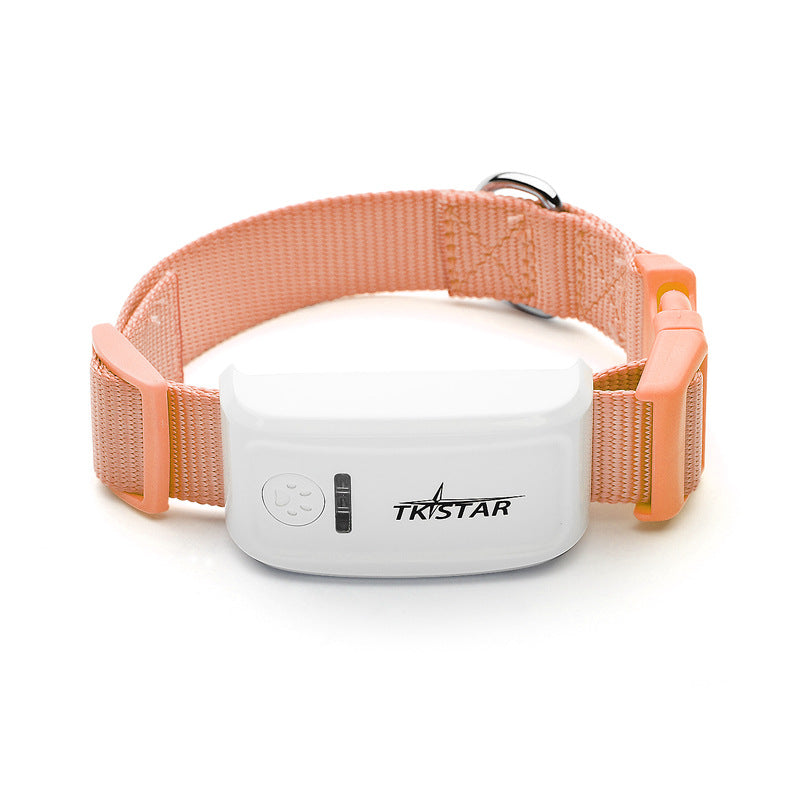 Muffy TK909 Pet Satellite GPS Tracker with lifetime app access, showing device and digital map display for pet location tracking.