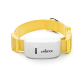 Muffy TK909 Pet Satellite GPS Tracker with lifetime app access, displaying the device and app interface on a smartphone screen.