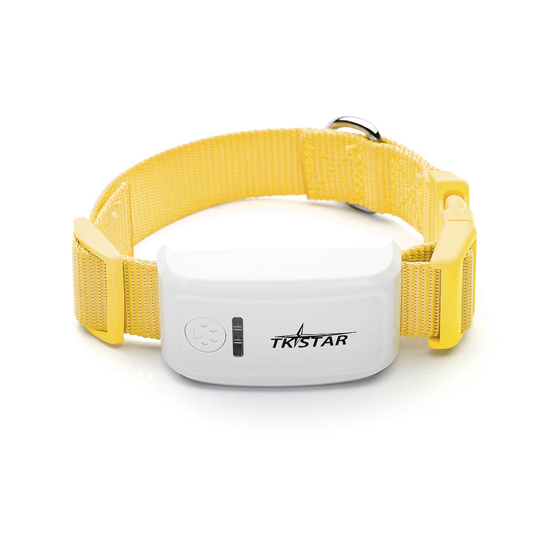 Muffy TK909 Pet Satellite GPS Tracker with lifetime app access, showing device with GPS antenna and app interface on screen.