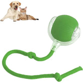Green Muffy 360 Smart Automatic Rolling Pet Ball with 3-level adjustable speed for interactive pet play.