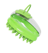 Green Muffy Pet Bath Brush for Dogs with 80-65-105mm bristles, designed for gentle and effective grooming.