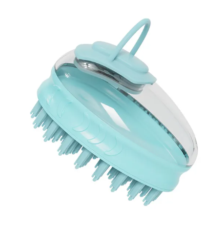 Green Muffy Pet Bath Brush for Dogs with soft bristles, designed for gentle grooming and bathing.