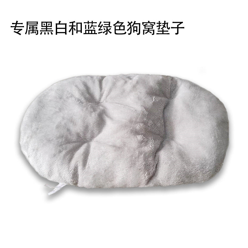 Muffy green universal dog bed with removable washable cover, soft padding, and raised edges for comfortable pet rest.