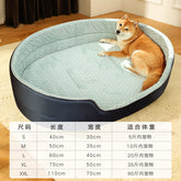 Green Muffy universal pet dog bed with removable washable cover, featuring soft plush fabric and cushioning for comfort.