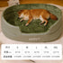 Muffy green universal pet dog bed with removable washable cover and cushioned design for comfort and easy cleaning.