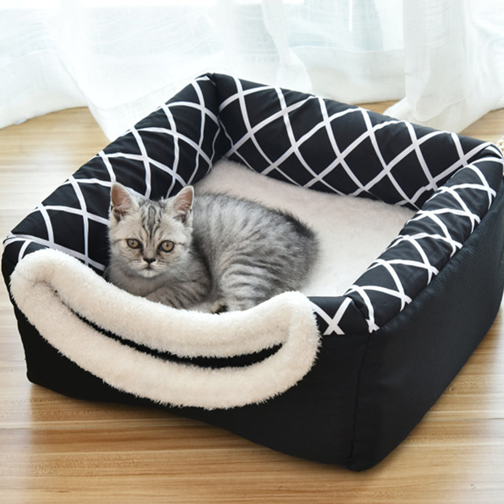 Grey Muffy pet dog and cat bed villa, dual-use space capsule with cozy enclosure for pets.