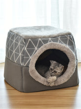 Grey Muffy pet dog and cat bed villa, XL dual-use space capsule with cozy enclosed design for pets.