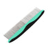 Light blue Muffy retractable pet brush with comb for hair removal and grooming, featuring a compact, ergonomic design.