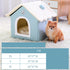 Light green Muffy closed dog kennel house designed for pets, providing a warm and secure shelter for outdoor use.