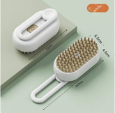 Muffy 3-in-1 electric pet brush set in milk brown with multiple detachable brush heads for grooming cats and dogs.