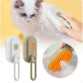 Muffy 3-in-1 electric pet brush in milk brown with interchangeable heads for grooming and de-shedding pets.
