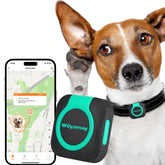 Muffy Woyamay GPS tracker for dogs and cats, mini waterproof pet tracker with health monitor and GPS fence on collar.