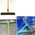 Muffy pet hair removal broom with long handle and rubber brush for easy grooming and lint removal on furniture and floors.