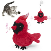 Muffy USB rechargeable interactive flapping bird cat toy with colorful feathers and a compact 17cm design for cats to play and chase