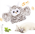 Muffy USB rechargeable interactive flapping bird cat toy with colorful feathers and motion, designed to entertain cats.