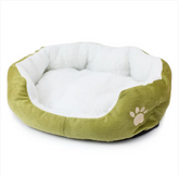 Pink Lamb Cashmere Kennel by Muffy, soft plush pet bed with cozy lamb cashmere fabric, 60x50cm for small dogs or cats.
