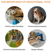 Colorful Muffy pet toy set with plush and squeaky toys for dogs, designed for play and entertainment.
