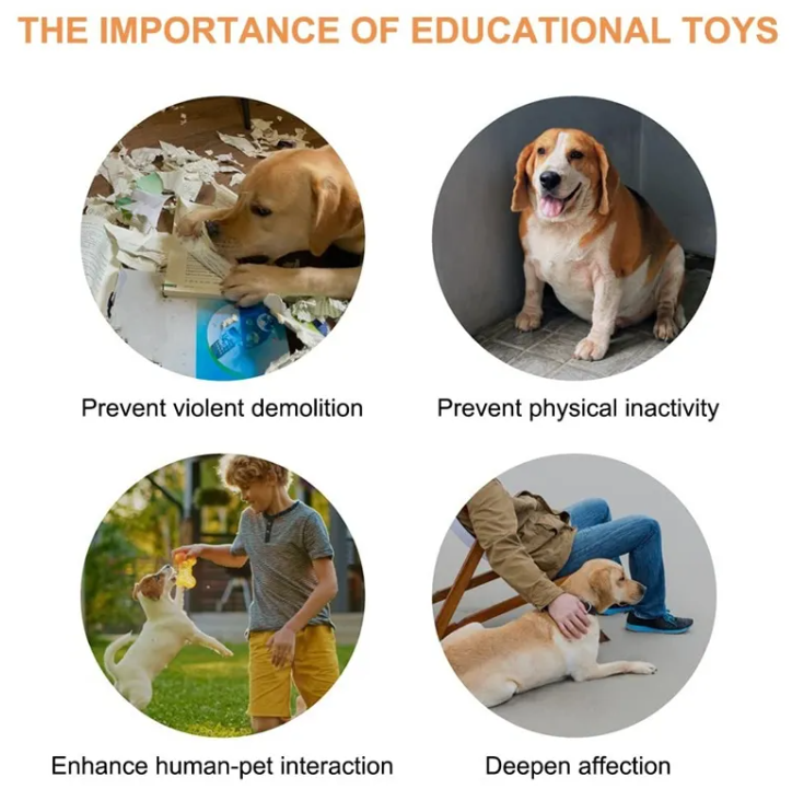 Colorful Muffy pet toy set with plush and squeaky toys for dogs, designed for play and entertainment.