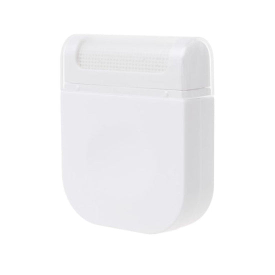 Muffy portable manual fabric shaver in white for pet hair removal on clothing and upholstery.