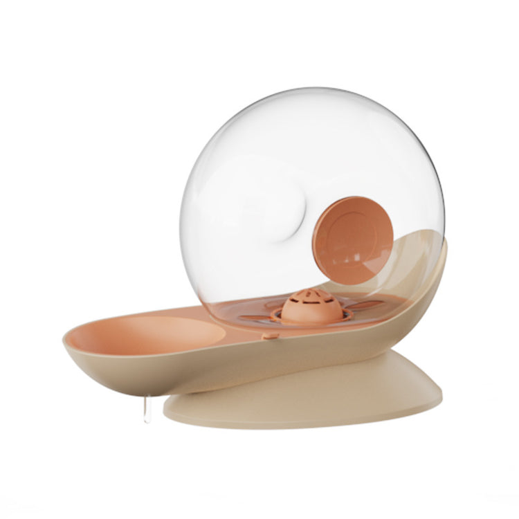 Gray Muffy Snail Cat Water Dispenser, automatic pet water bowl with a snail design for easy hydration.