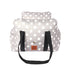 Grey Muffy Pet Travel Dog Safety Car Carrier with striped design, securely fits in car for safe, comfortable travel.
