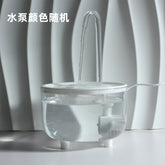 Muffy automatic cat water fountain with USB interface, green cover, white crystal spout, designed for pets&