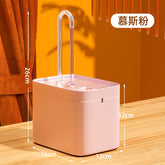 Muffy automatic cat water fountain with USB interface, green cover, white crystal elbow, designed for pets&