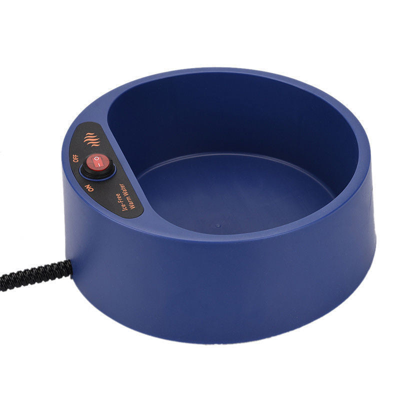 White Muffy automatic temperature-insulated smart pet heating bowl with digital control and insulated design for pet warmth.