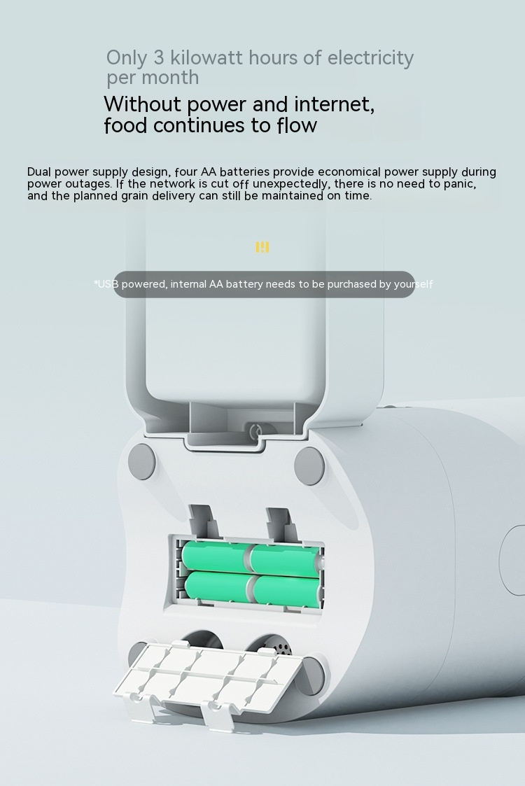 White Muffy 6L automatic pet feeder with digital display and food dispensing tray for easy pet feeding.