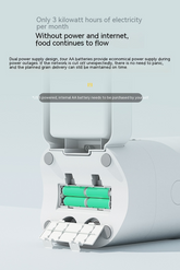 White Muffy 6L automatic pet feeder with digital display and food dispensing tray for easy pet feeding.