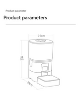 White Muffy 6L automatic pet feeder with digital timer and portion control for convenient pet feeding.