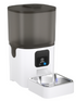 White Muffy 6L automatic pet feeder with digital timer and portion control for easy feeding of cats and small dogs.