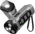 Muffy 2023 ultrasonic dog repeller with flashlight, black handheld device for humane dog deterrence and safety outdoors.