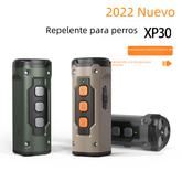Black Muffy 2023 Ultrasonic Dog Repeller with built-in flashlight, handheld device for humane dog deterrence and safety.